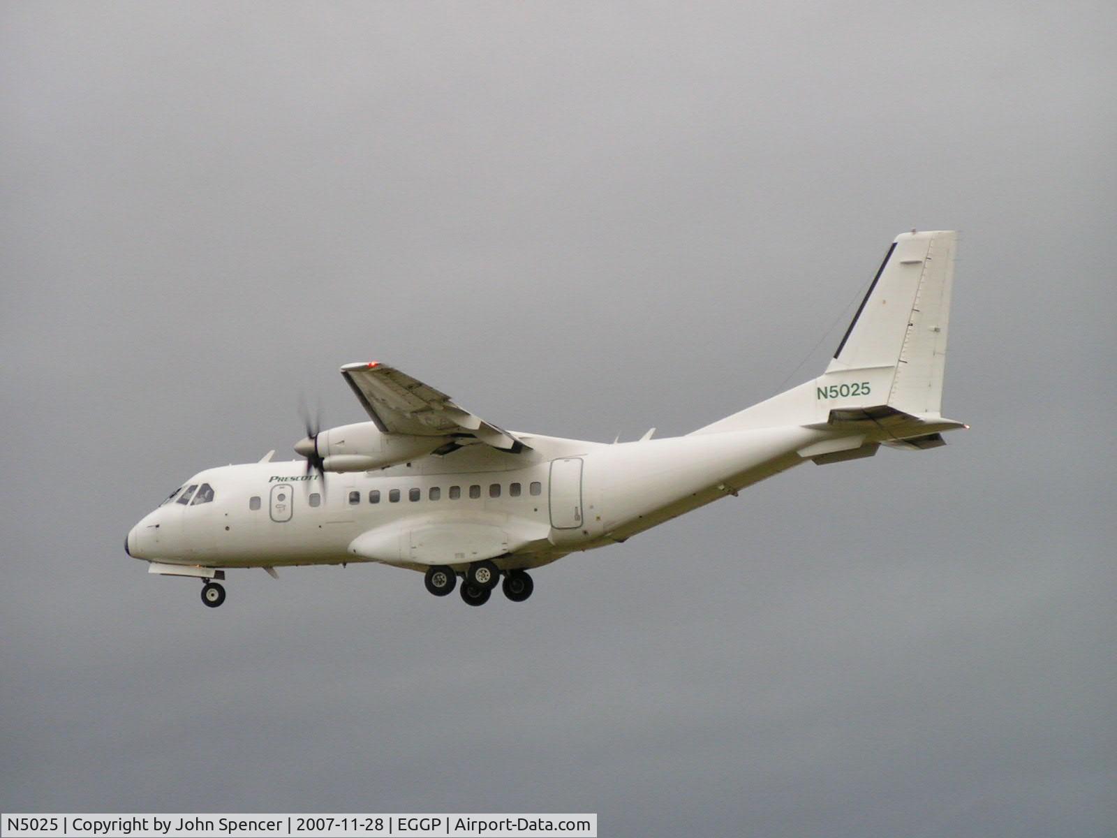 N5025, 1990 CASA CN-235-200 C/N C030, Taken as about to land at Liverpool Airport, UK