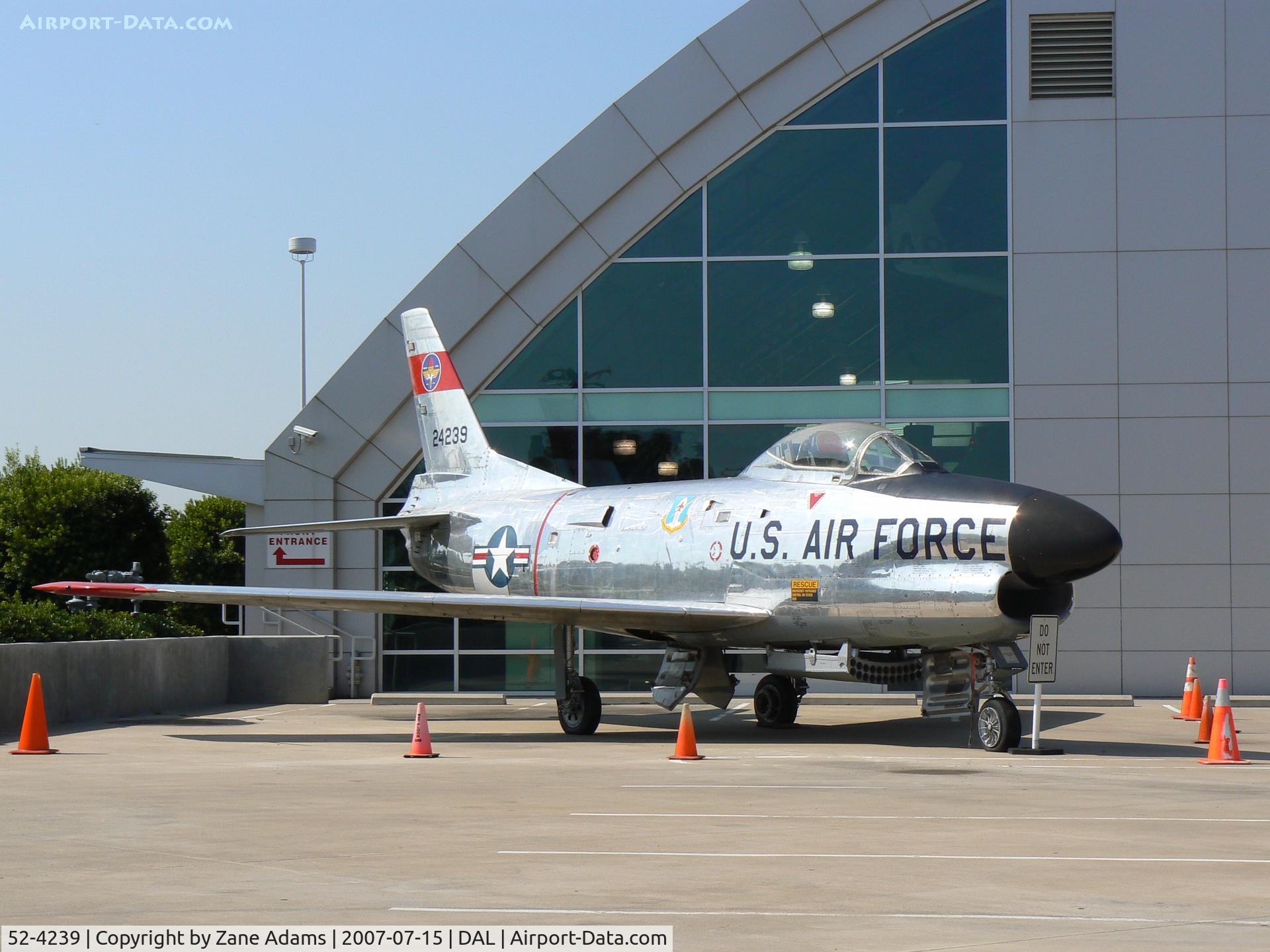 52-4239, 1952 North American F-86L Sabre C/N 190-642, Displayed at Frontiers of Flight Museum
