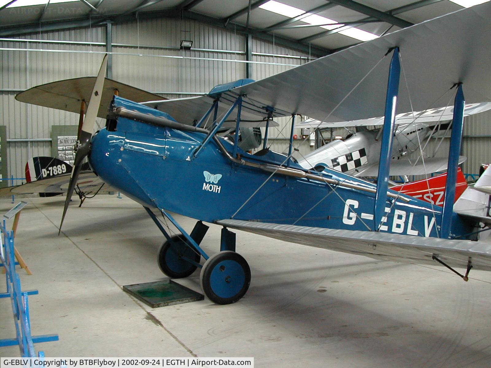 G-EBLV, 1925 De Havilland DH-60 Moth C/N 188, On display at the Shuttleworth collection Old Warden Aerodrome