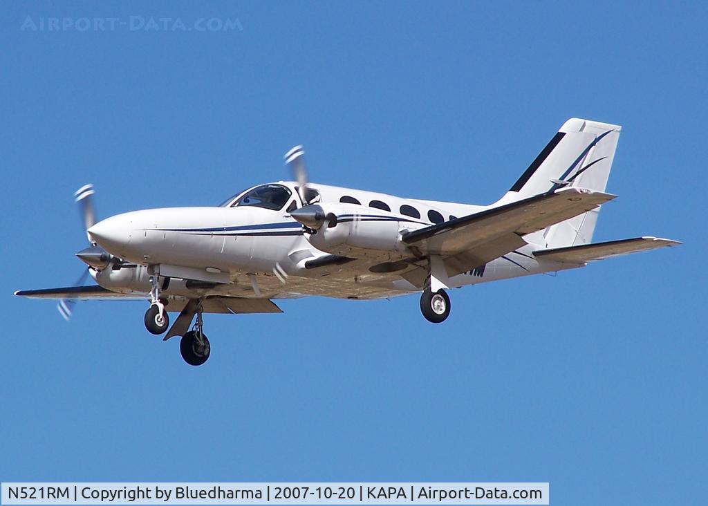 N521RM, 1977 Cessna 421C Golden Eagle C/N 421C0335, Approach to 17L