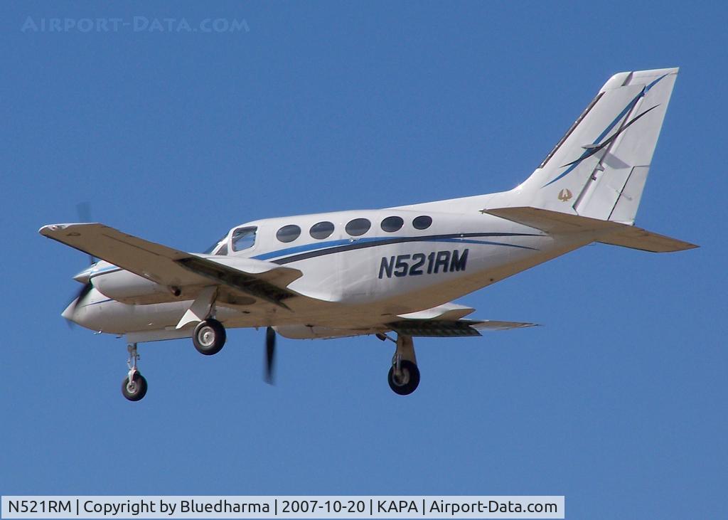 N521RM, 1977 Cessna 421C Golden Eagle C/N 421C0335, Approach to 17L