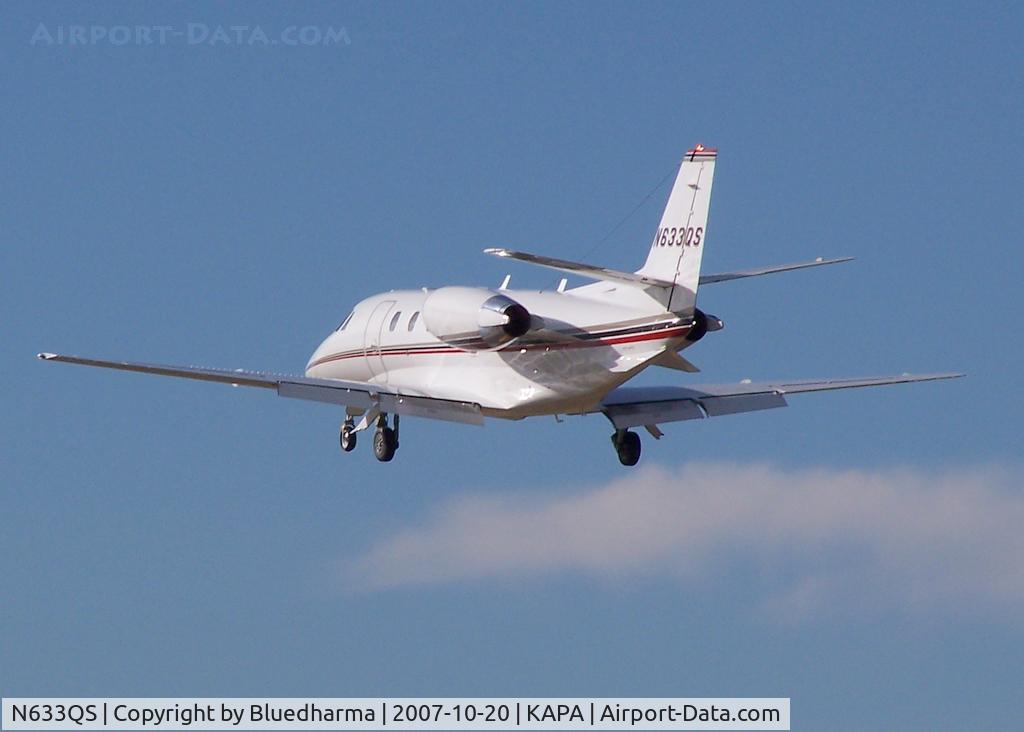 N633QS, 2004 Cessna 560XL Citation XLS C/N 560-5526, Landing 17L