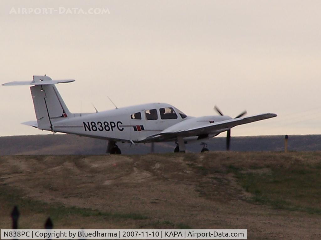 N838PC, 1981 Piper PA-44-180T Turbo Seminole C/N 44-8107056, Taxi for takeoff