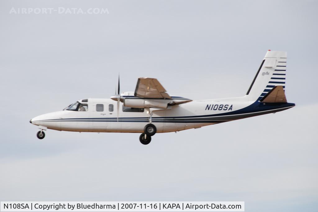 N108SA, 1977 Rockwell International 690B C/N 11416, Approach to 17L