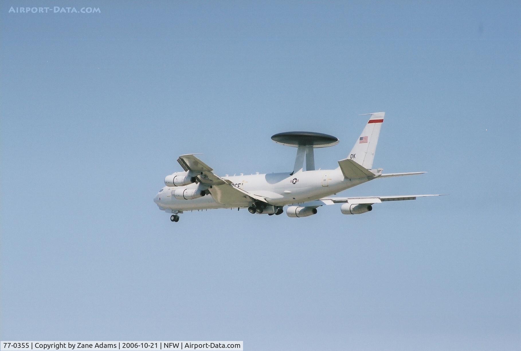 77-0355, 1977 Boeing E-3A Sentry C/N 21555, Takeoff from Navy Ft. Worth - Carswell