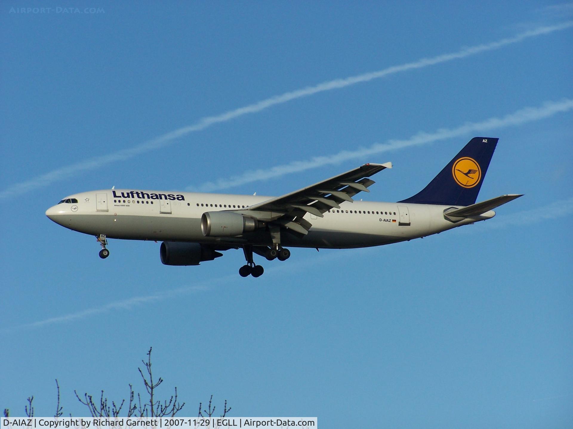 D-AIAZ, 1993 Airbus A300B4-605R C/N 701, Landing 27R