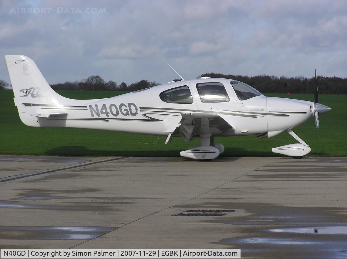 N40GD, 2003 Cirrus SR22 C/N 0473, Cirrus SR22 on the tarmac at Sywell
