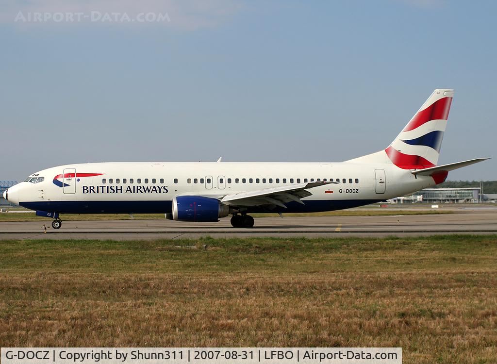 G-DOCZ, 1993 Boeing 737-436 C/N 25858, Taxiing to the terminal