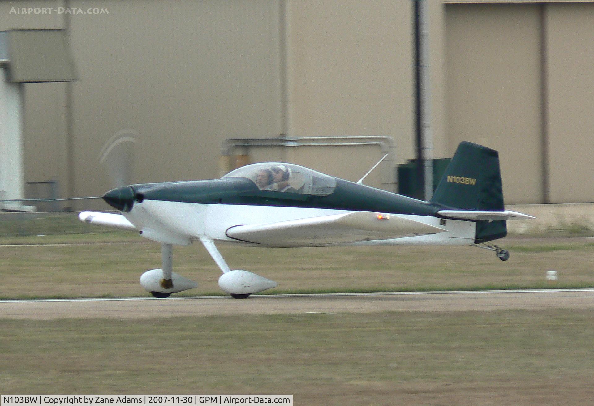 N103BW, 2002 Vans RV-6 C/N 21511, Great Looking RV!  Take Off!  Grand Prairie Municipal