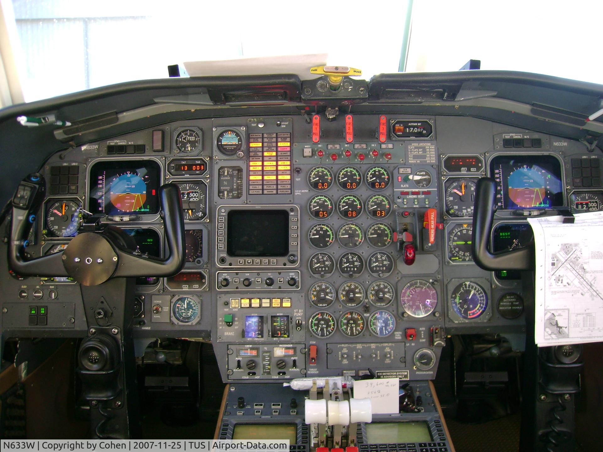 N633W, 1988 Dassault Falcon 50 C/N 184, cockpit of N633W
