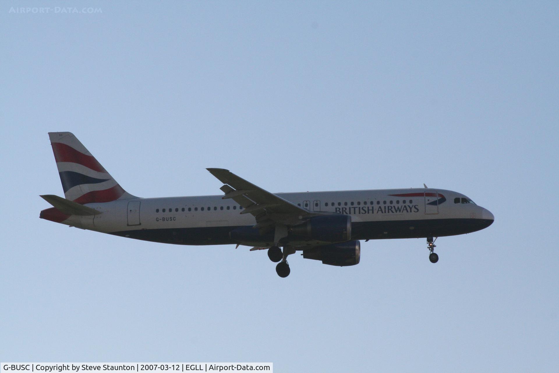 G-BUSC, 1987 Airbus A320-111 C/N 008, Taken at Heathrow Airport March 2007