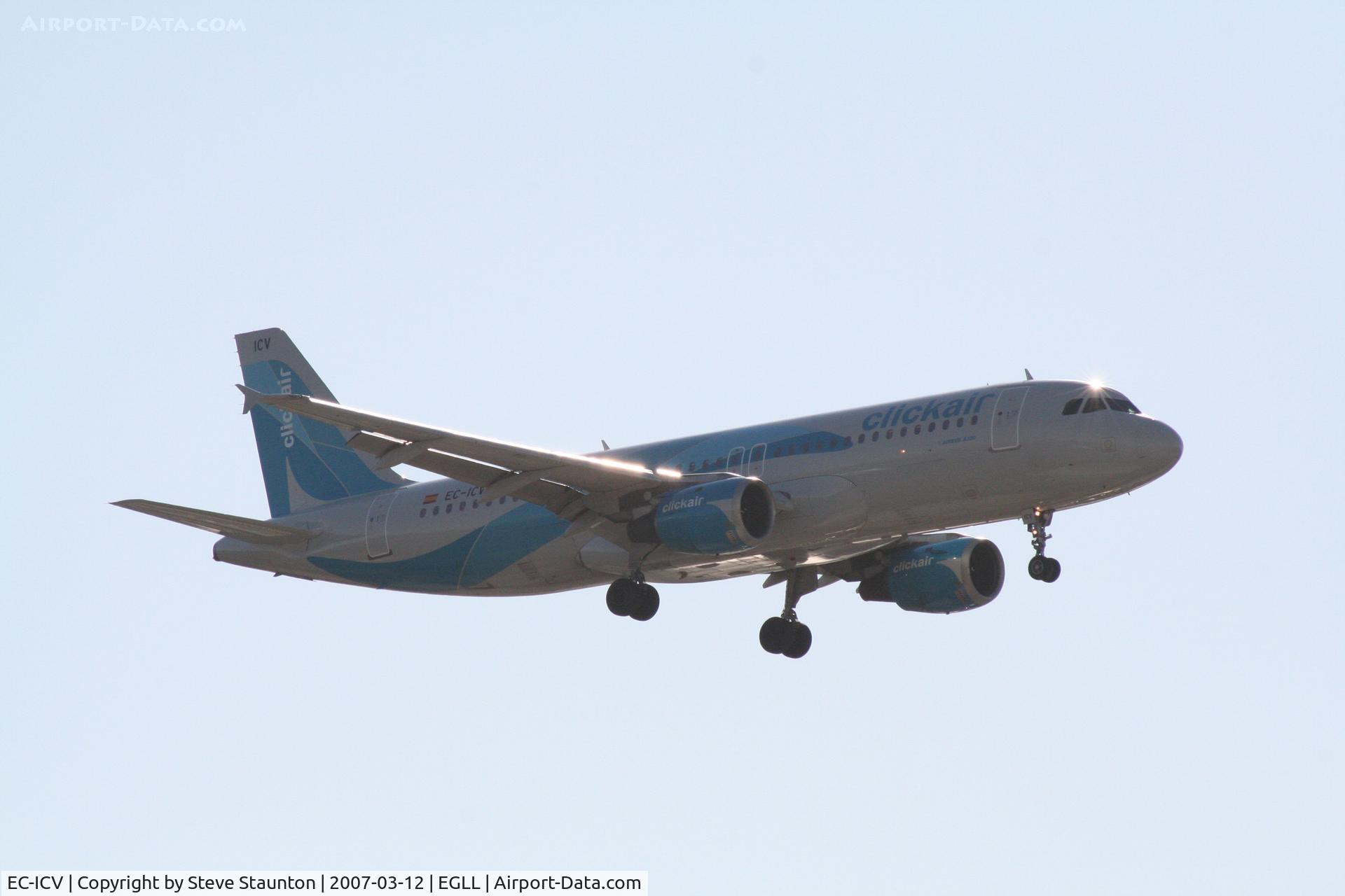 EC-ICV, 1992 Airbus A320-211 C/N 312, Taken at Heathrow Airport March 2007