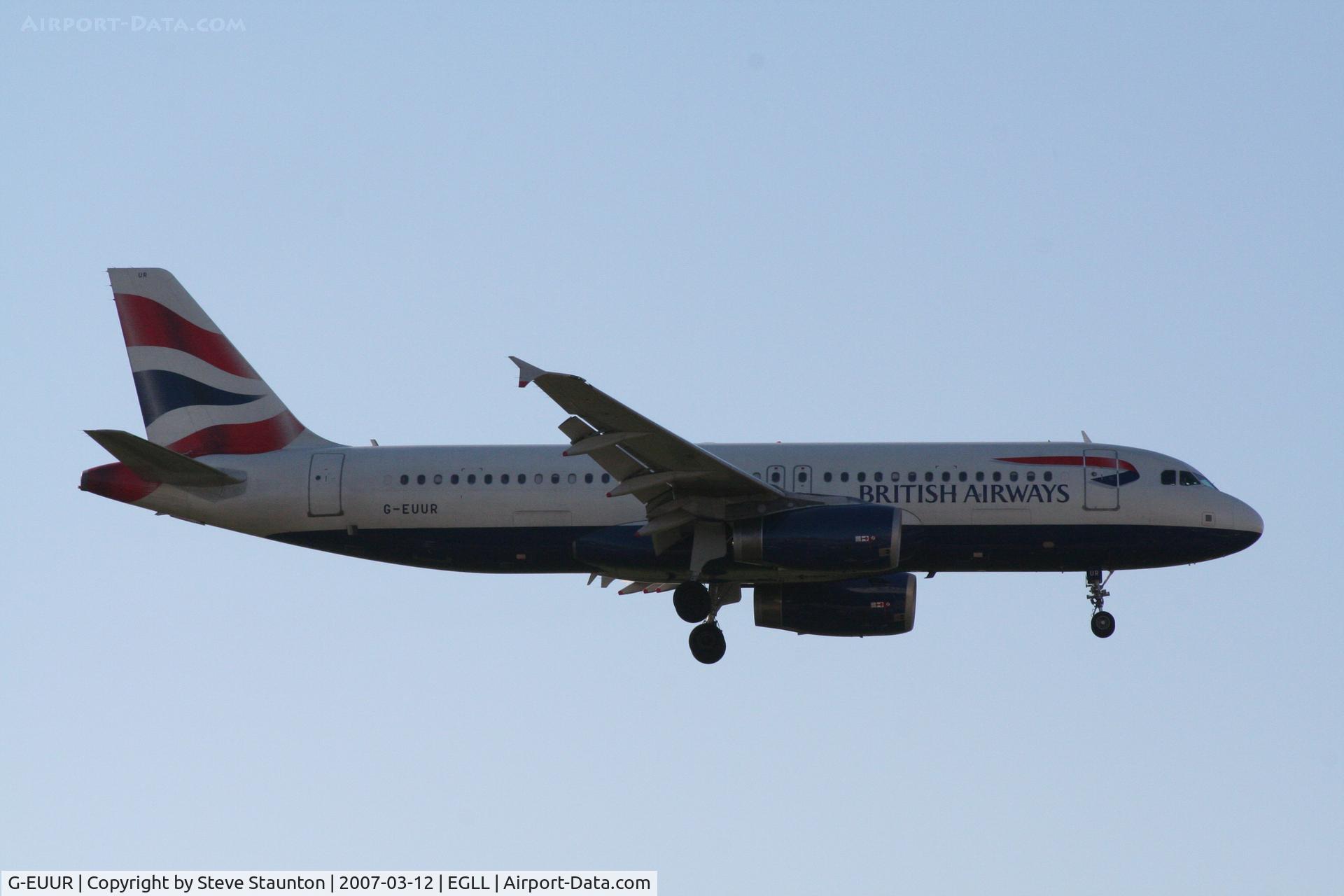 G-EUUR, 2003 Airbus A320-232 C/N 2040, Taken at Heathrow Airport March 2007
