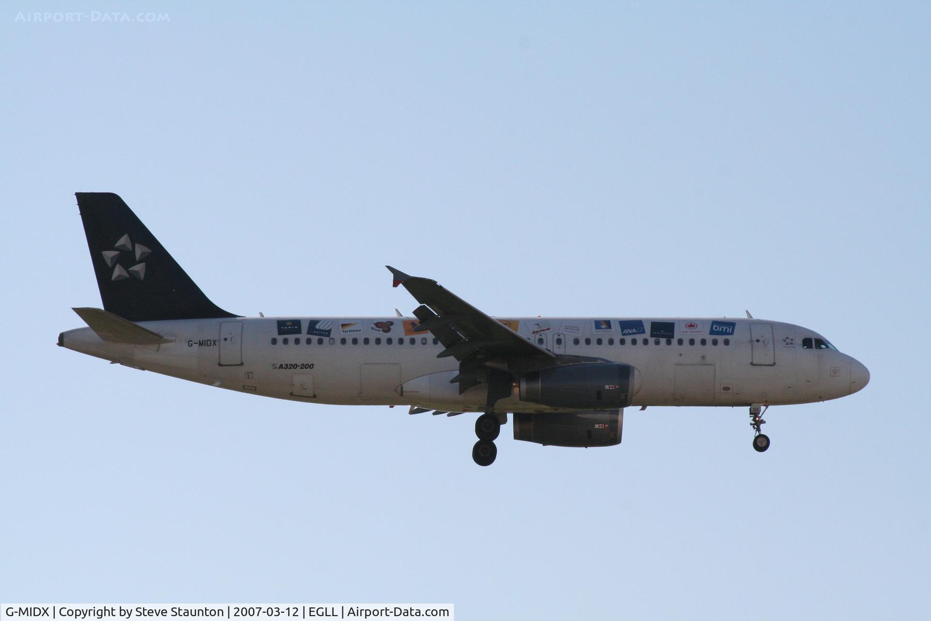 G-MIDX, 2000 Airbus A320-232 C/N 1177, Taken at Heathrow Airport March 2007