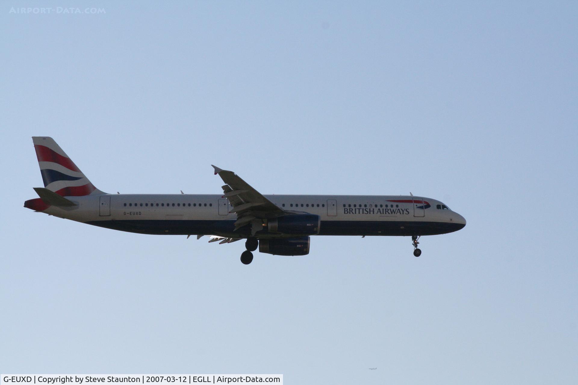G-EUXD, 2004 Airbus A321-231 C/N 2320, Taken at Heathrow Airport March 2007