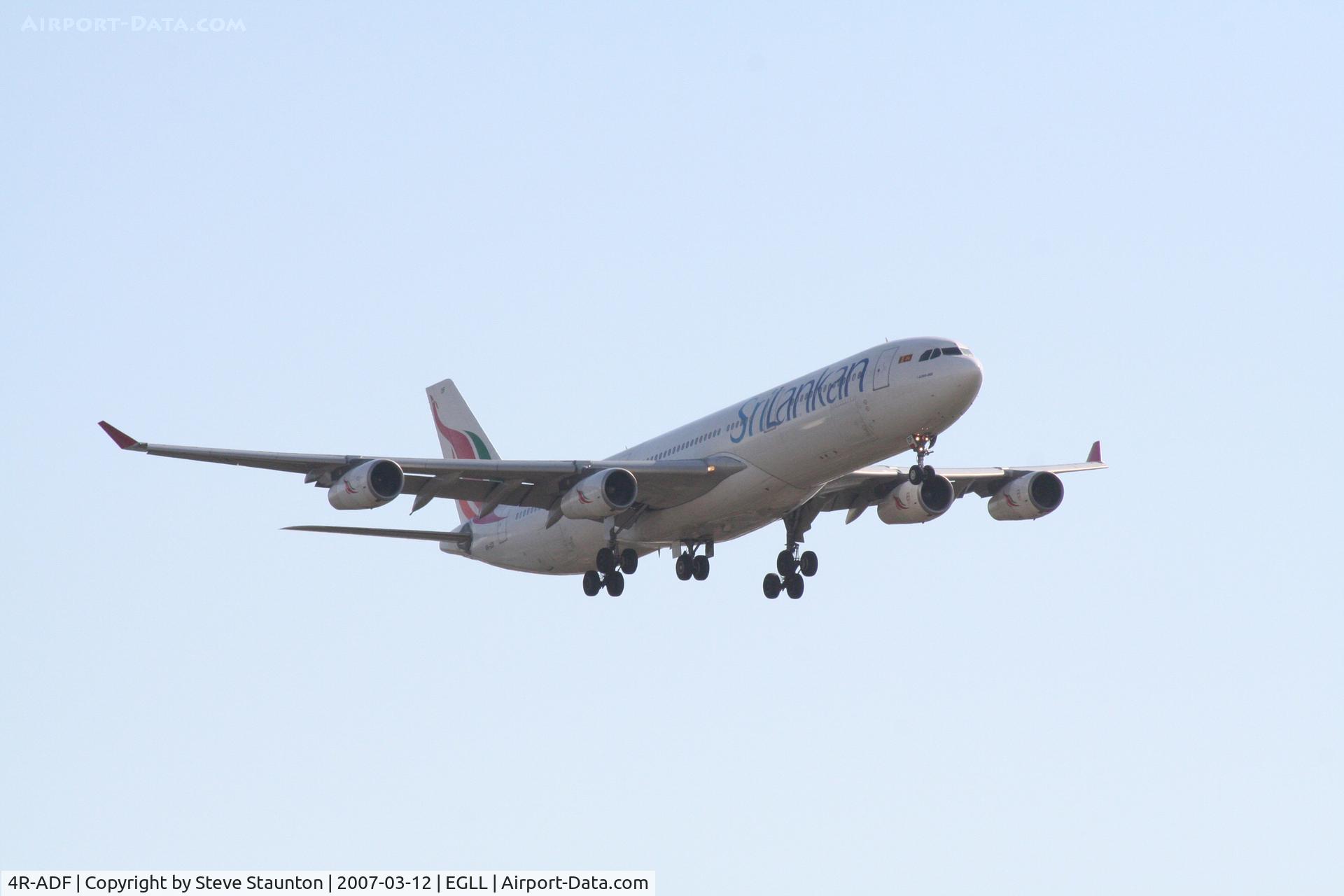 4R-ADF, 2000 Airbus A340-313 C/N 374, Taken at Heathrow Airport March 2007