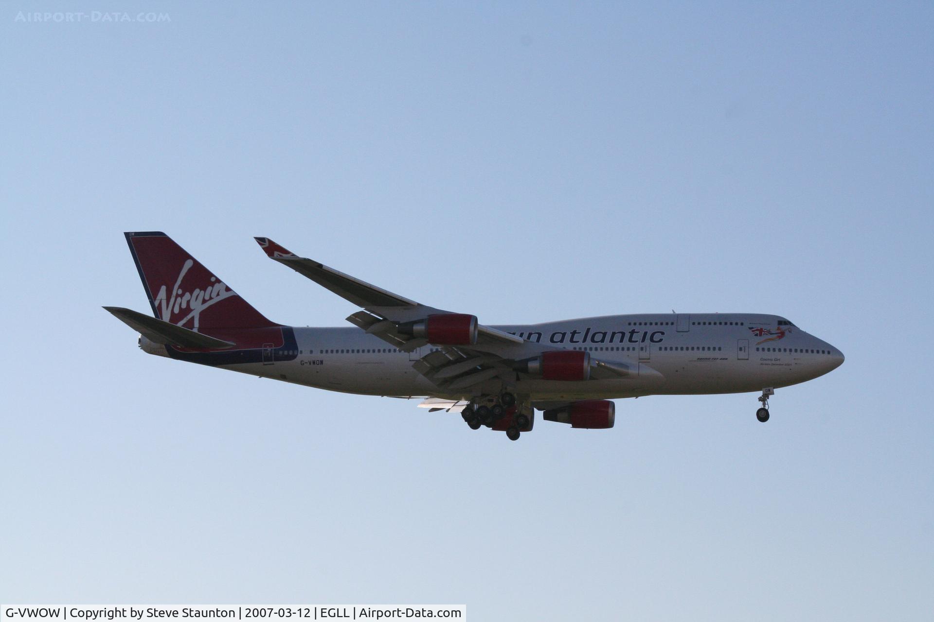 G-VWOW, 2001 Boeing 747-41R C/N 32745, Taken at Heathrow Airport March 2007