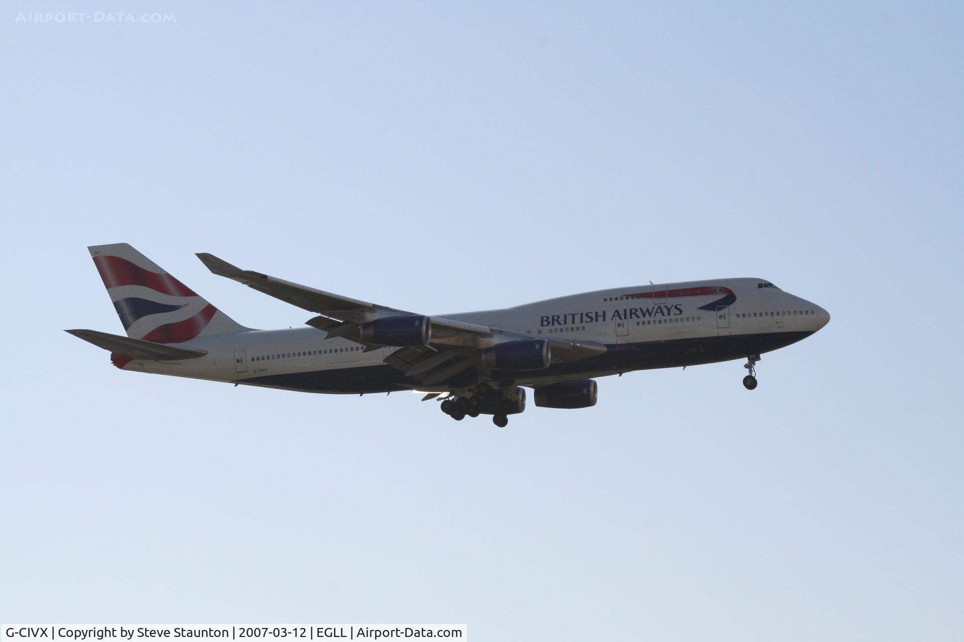G-CIVX, 1998 Boeing 747-436 C/N 28852, Taken at Heathrow Airport March 2007