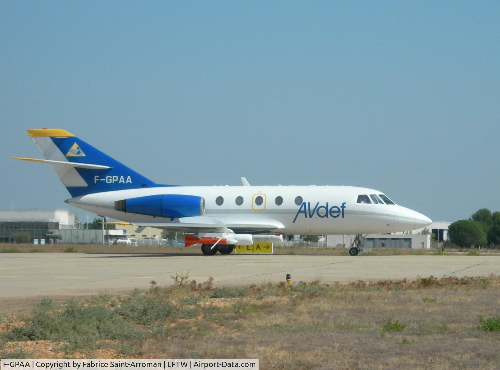 F-GPAA, 1967 Dassault Falcon (Mystere) 20C C/N 103, taxiing on NÃ®mes Garons naval base