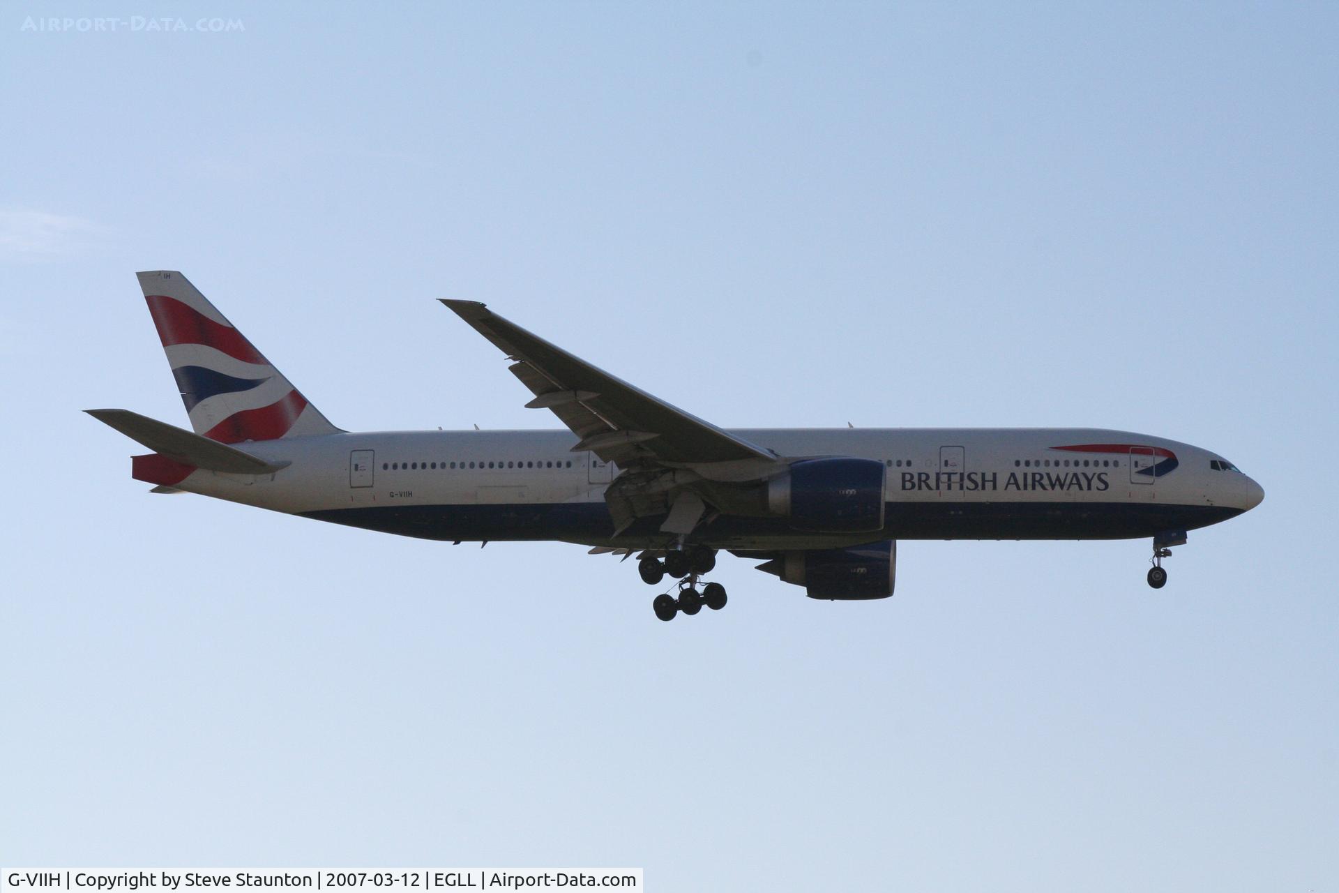 G-VIIH, 1997 Boeing 777-236 C/N 27490, Taken at Heathrow Airport March 2007