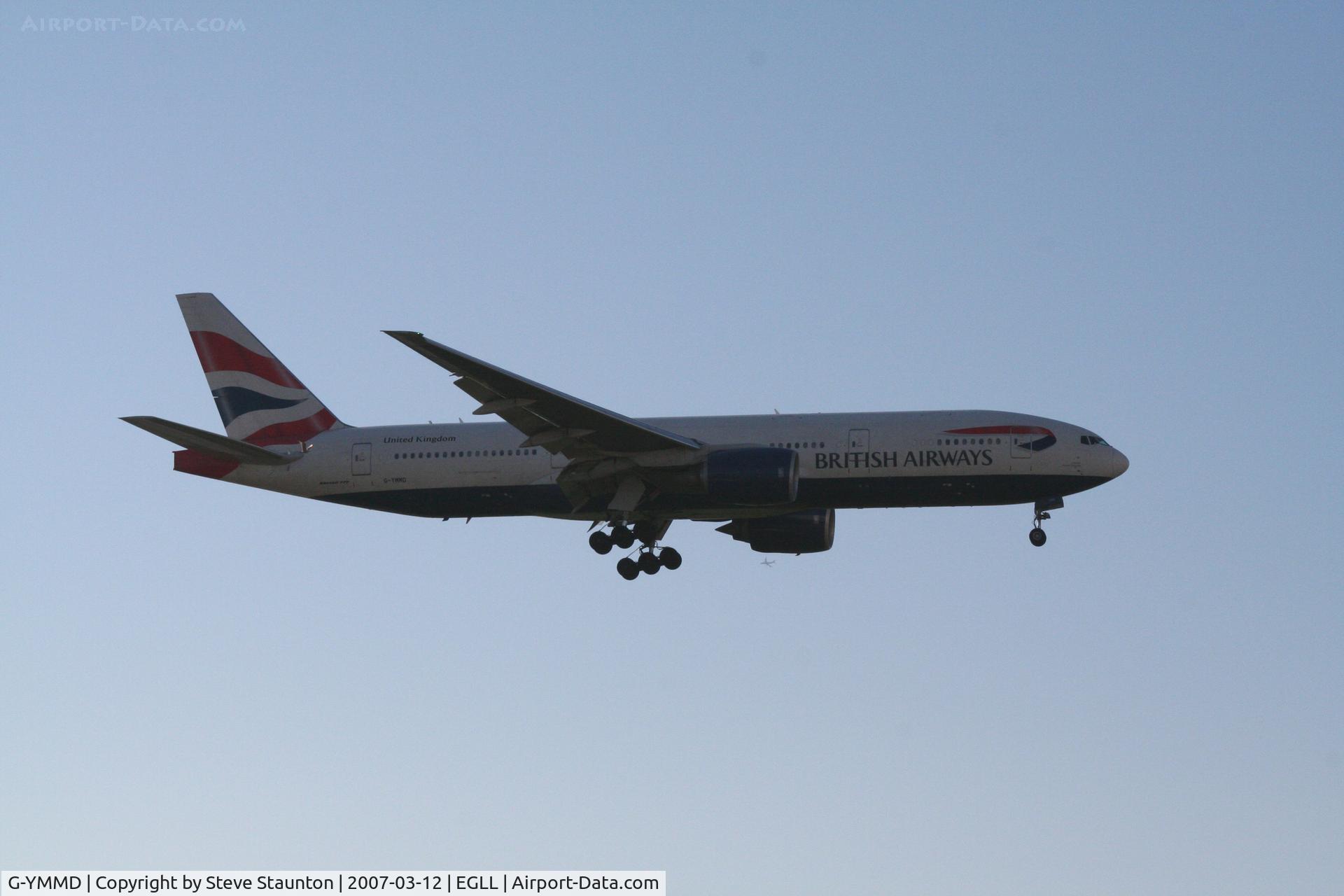 G-YMMD, 2000 Boeing 777-236 C/N 30305, Taken at Heathrow Airport March 2007