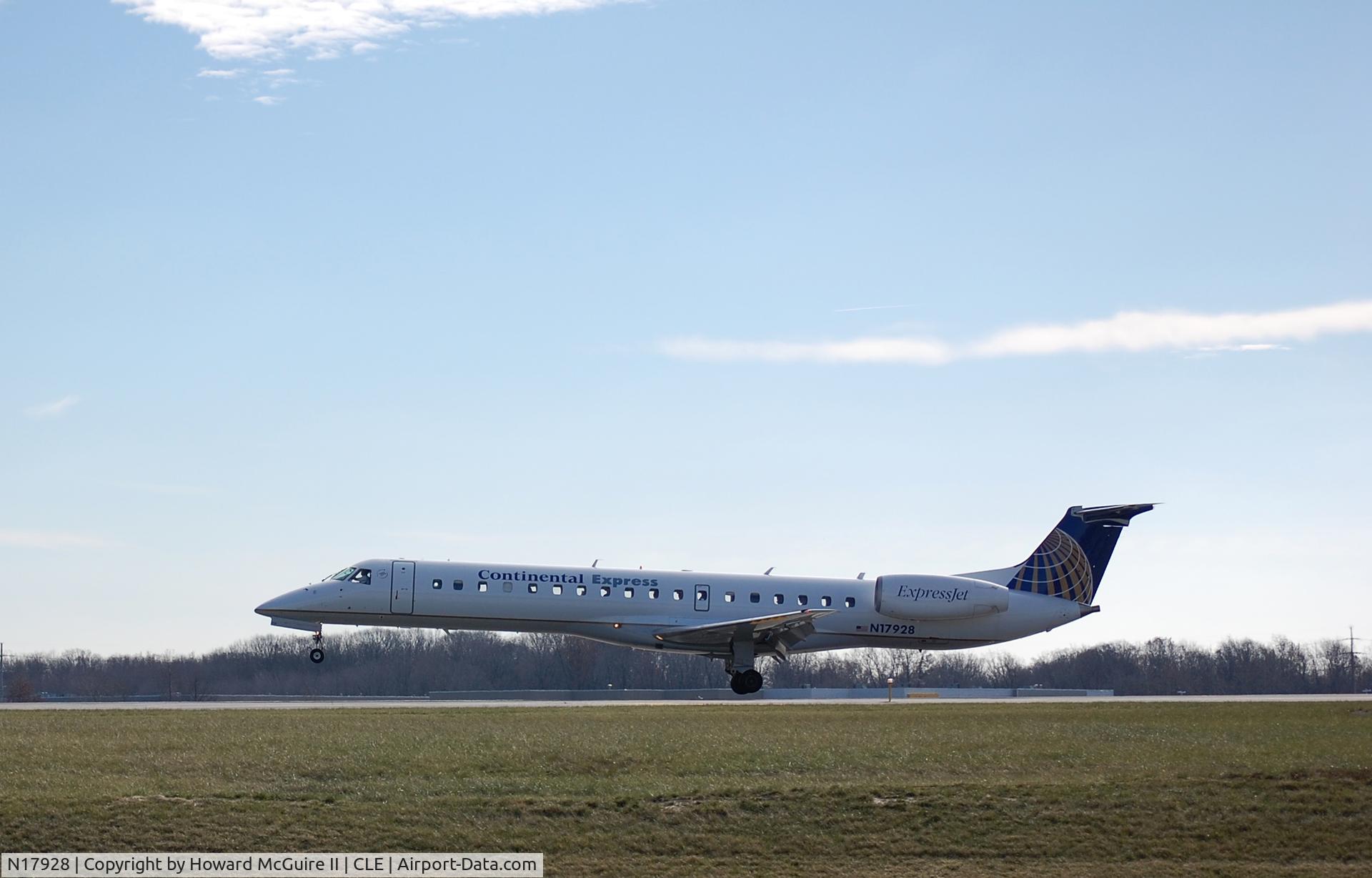 N17928, 1996 Embraer EMB-145EP (ERJ-145EP) C/N 145007, Cleveland Hopkins Airport