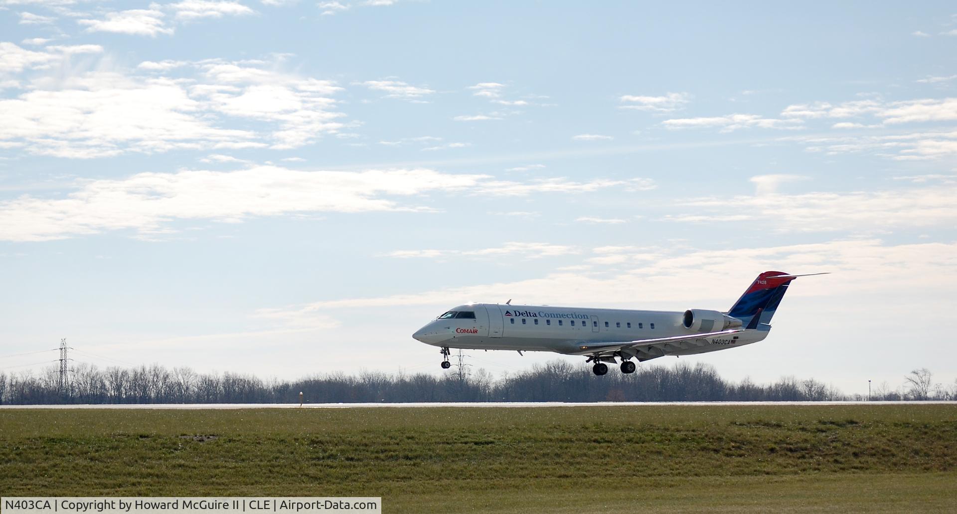 N403CA, 2000 Bombardier CRJ-100ER (CL-600-2B19) C/N 7428, Cleveland Hopkins Airport