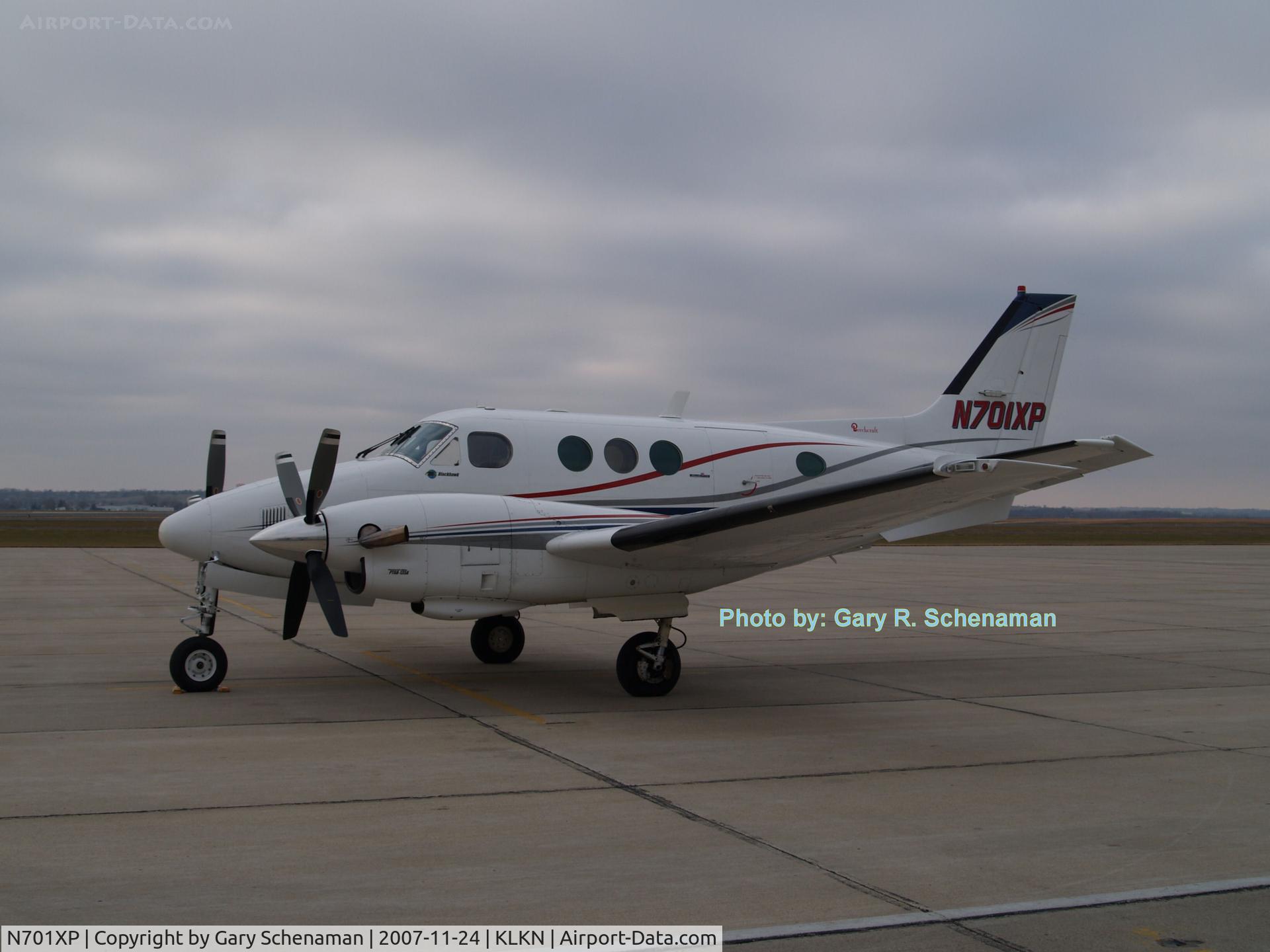 N701XP, 1979 Beech C90 King Air C/N LJ-826, On tarmac in Lincoln Nebraska