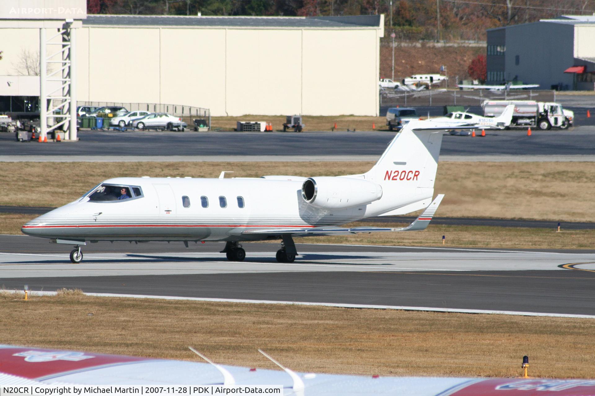 N20CR, 1983 Gates Learjet 55 C/N 097, Taxing to Jet Fueling