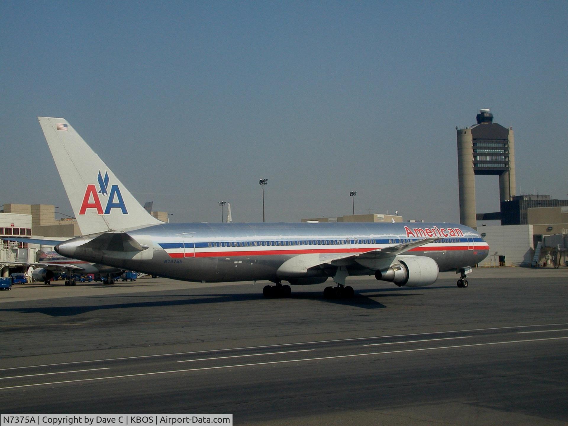 N7375A, 1992 Boeing 767-323 C/N 25202, Taxiing at Boston Logan