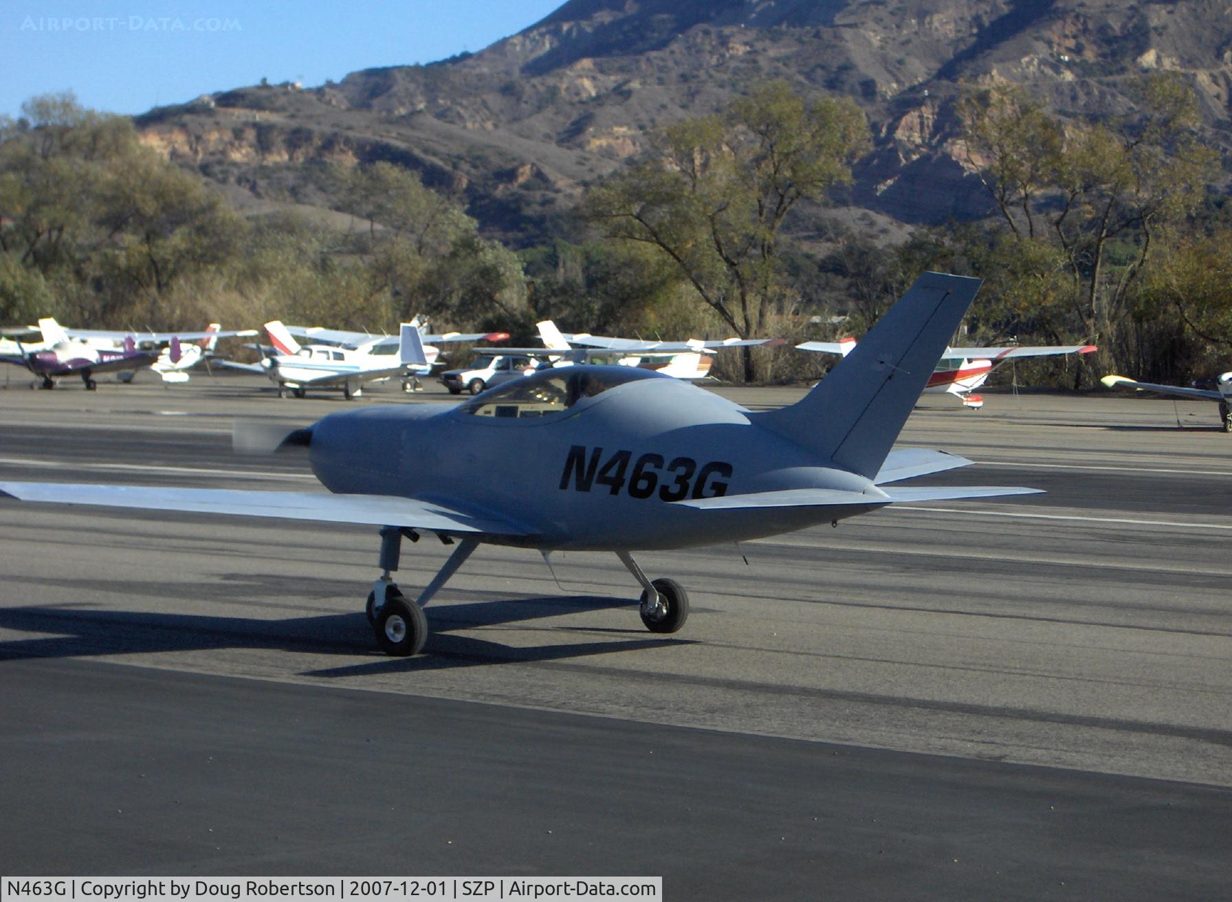 N463G, 2007 Questair Venture C/N 001, 2007 Griffin Special Questair VENTURE SPIRIT, Continental IO-550-G 310 Hp, fixed-gear version, taxi to very first-ever takeoff