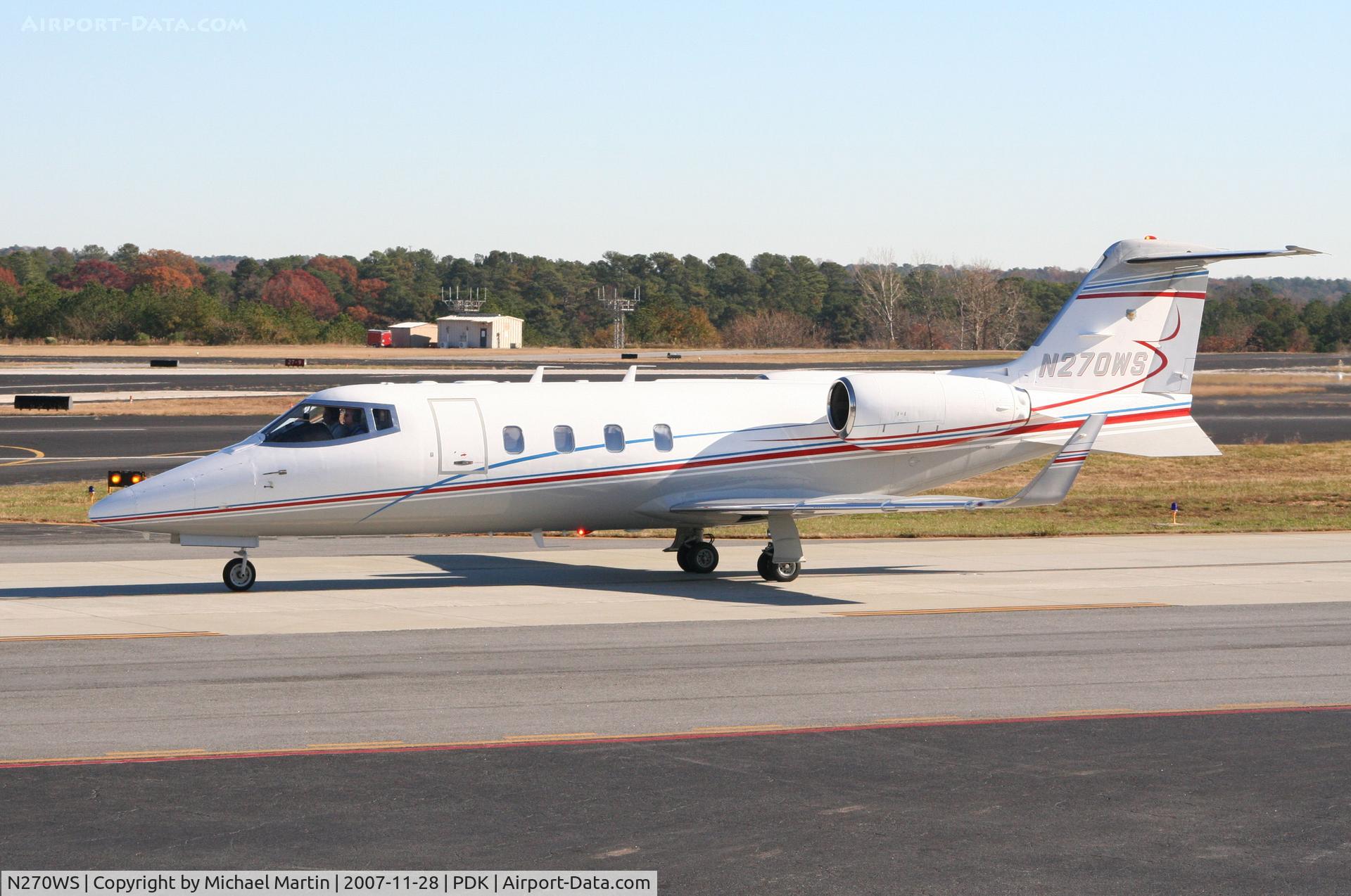 N270WS, 1989 Gates Learjet 55C C/N 138, Taxing to Epps Air Service