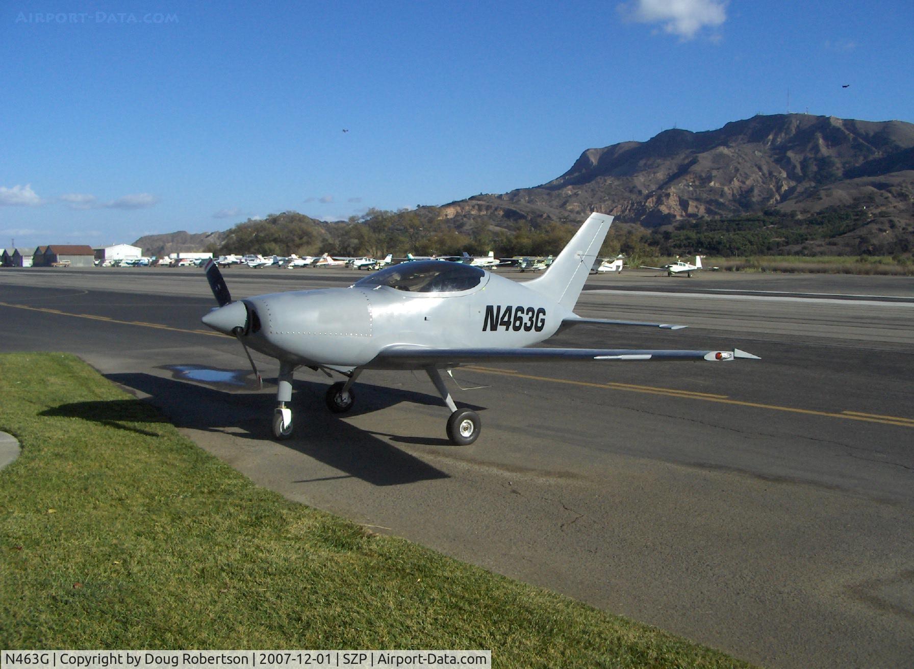N463G, 2007 Questair Venture C/N 001, 2007 Griffin Special Questair VENTURE SPIRIT, Continental IO-550-G 310 Hp, one of just ten fixed gear SPIRIT version kits produced, prior to first-ever flight today. Note long pitot tube left wing. Life is short, Fly fast!