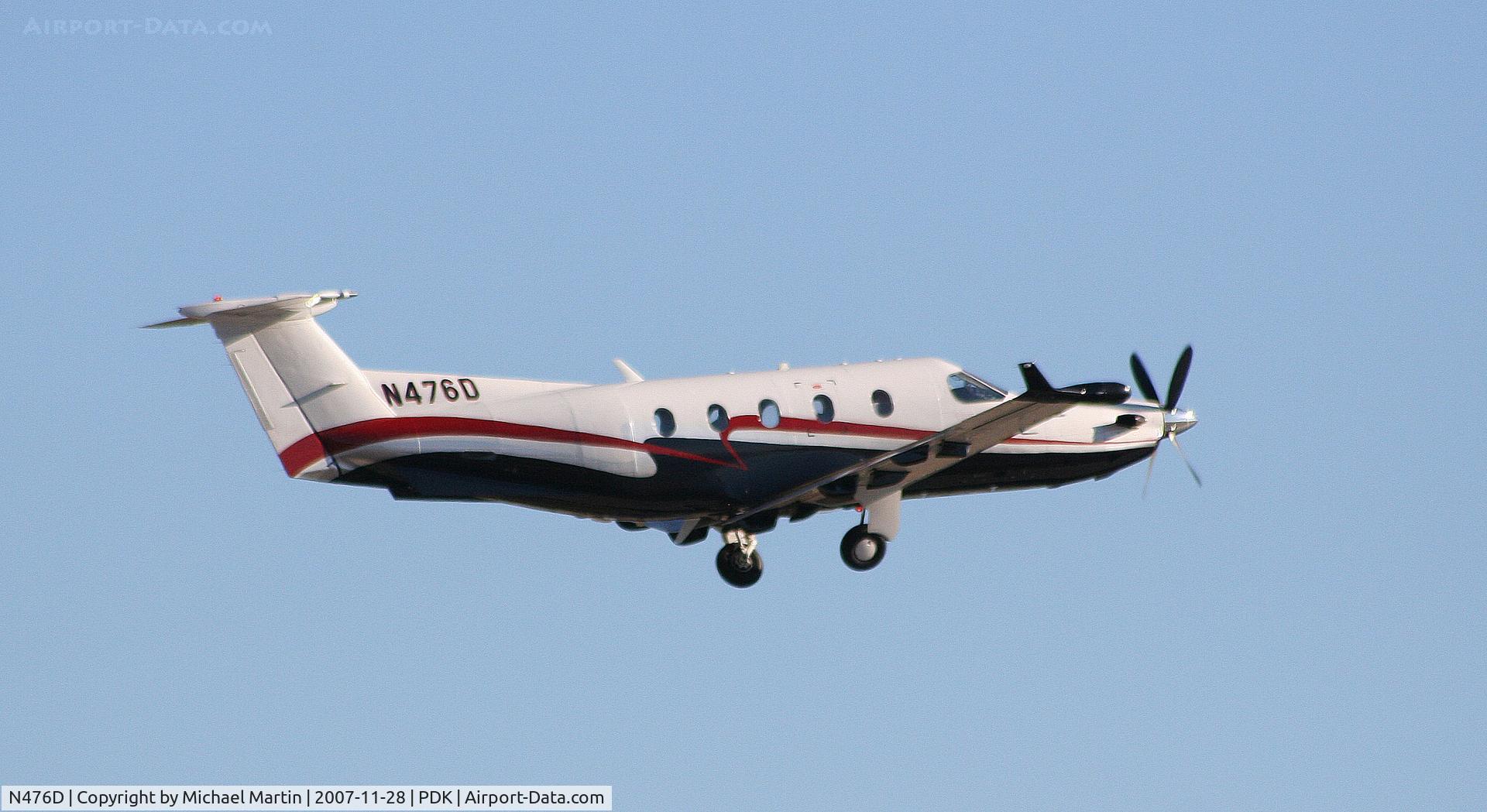 N476D, 2002 Pilatus PC-12/45 C/N 476, Departing PDK enroute to LAL