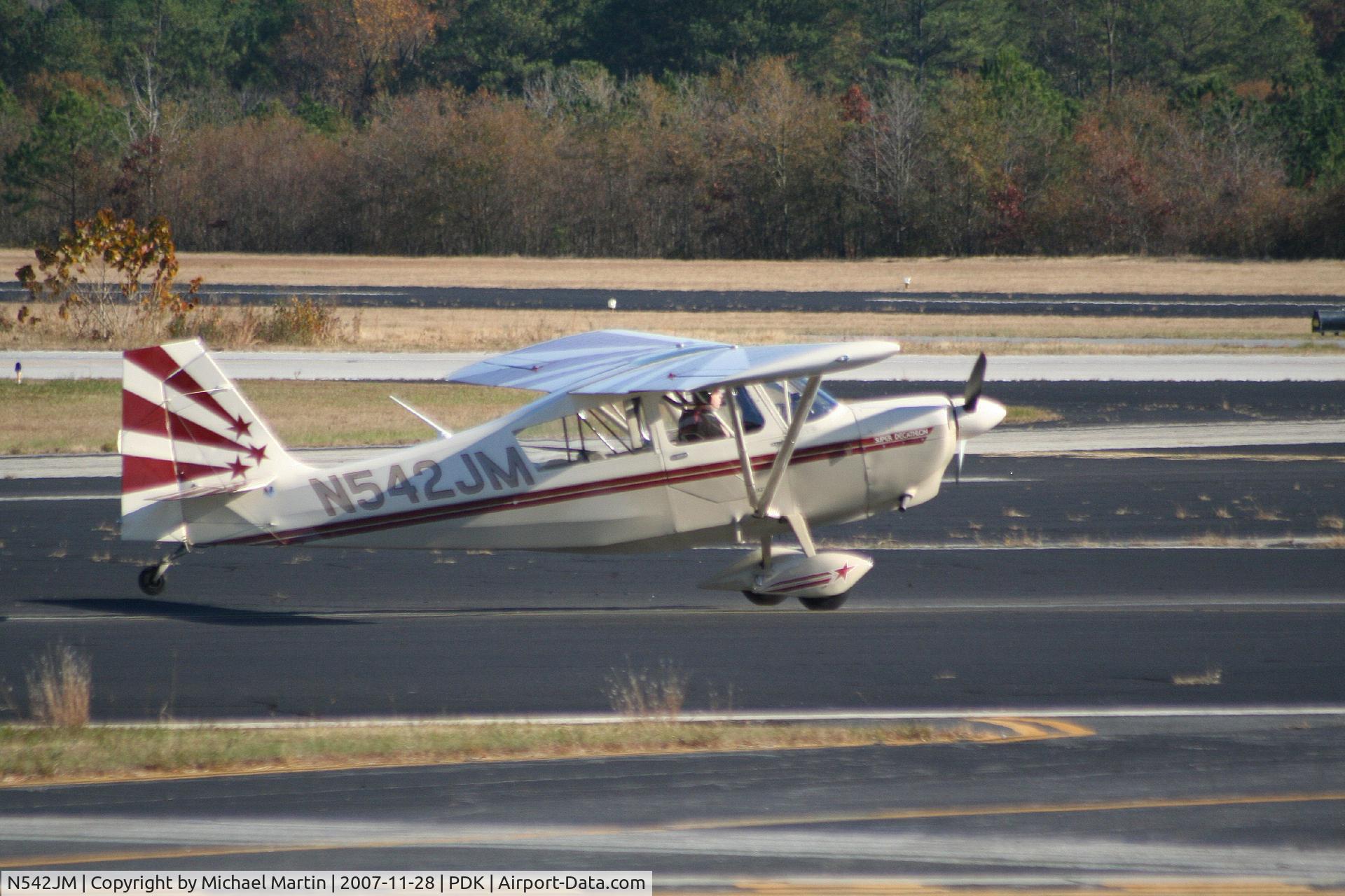 N542JM, 2004 American Champion 8KCAB Super Decathlon C/N 941-2003, Landing Runway 20R