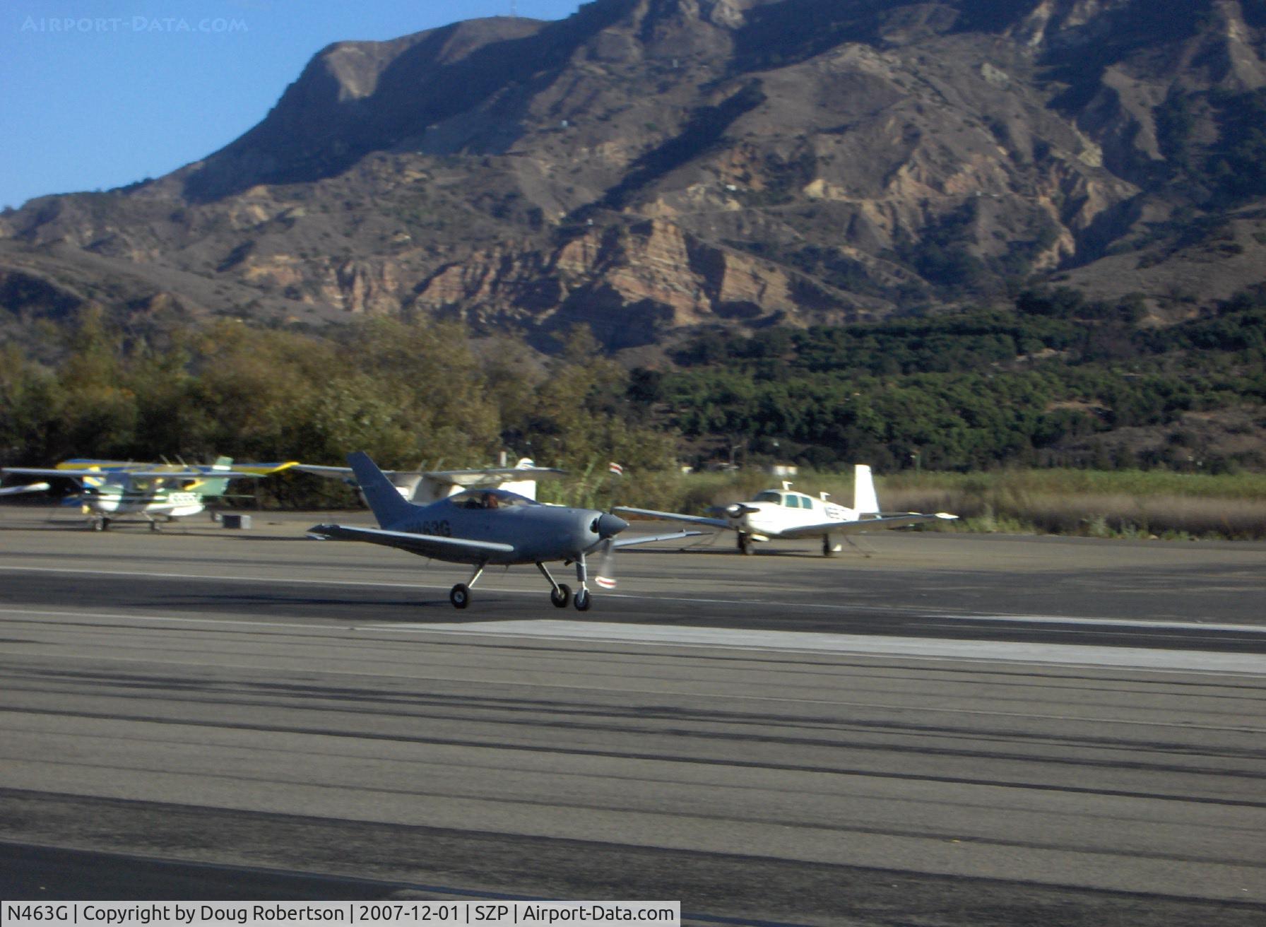 N463G, 2007 Questair Venture C/N 001, 2007 Griffin Special Questair VENTURE SPIRIT, Continental IO-550-G 310 Hp, successful first-ever flight landing on Rwy 22, test pilot-Dan Gray
