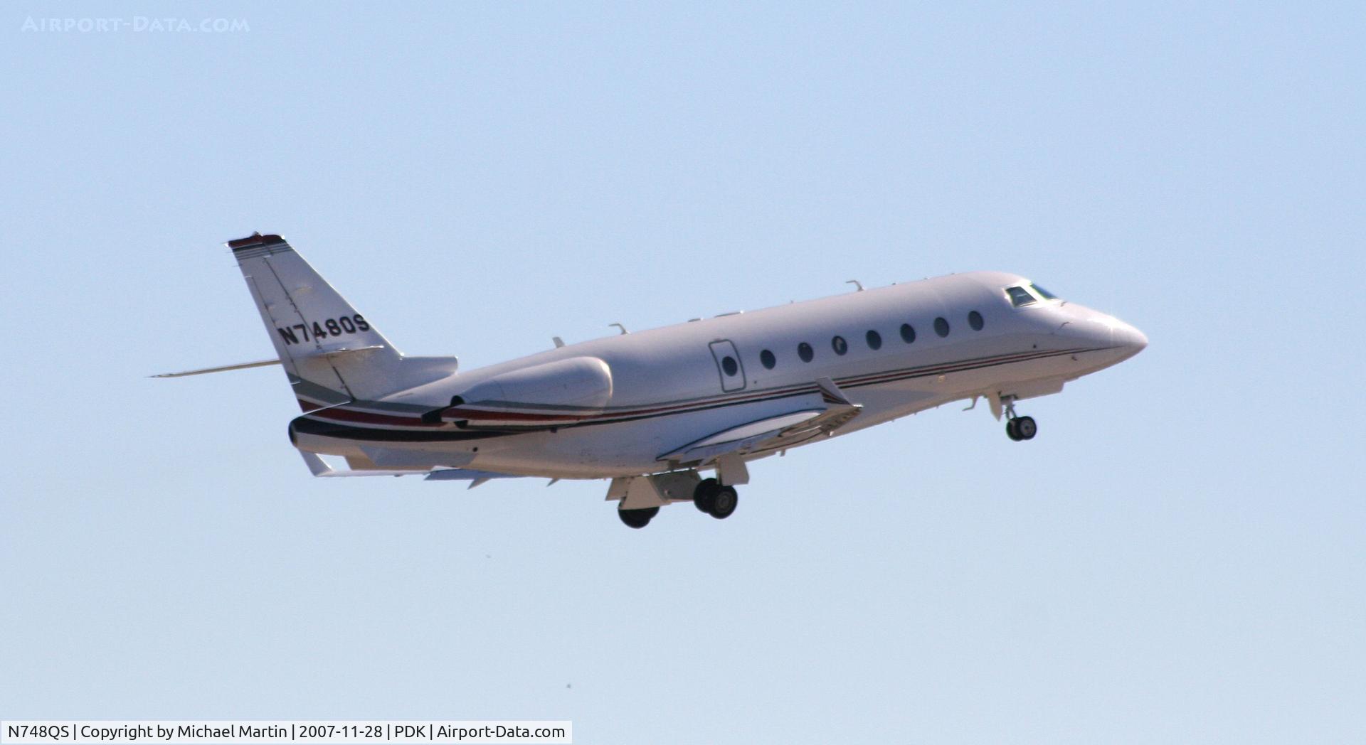 N748QS, 2006 Israel Aircraft Industries Gulfstream 200 C/N 157, Departing PDK enroute to RIC
