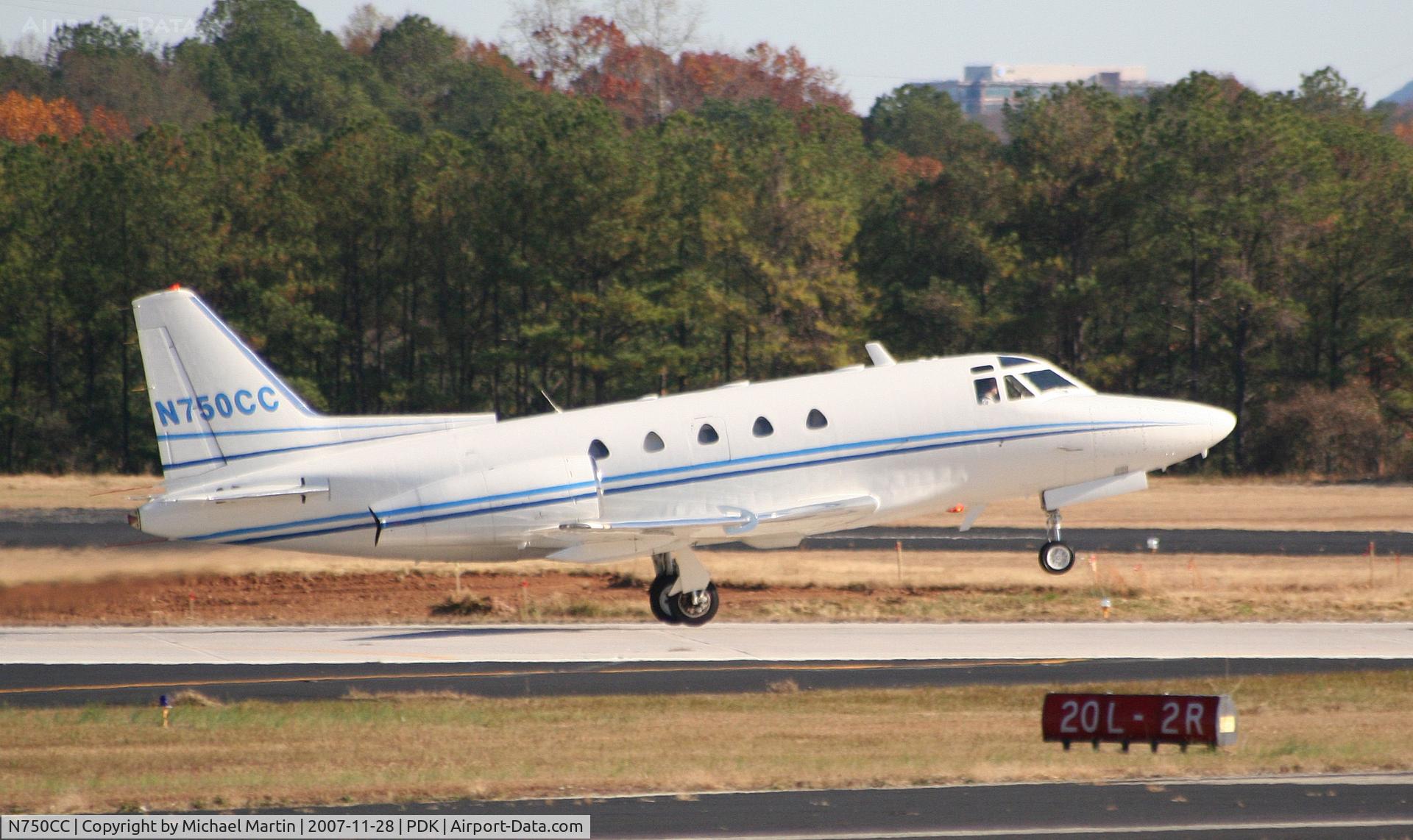 N750CC, 1980 Rockwell International NA-265-65 Sabreliner 65 C/N 465-37, Departing PDK enroute to parts unknown!