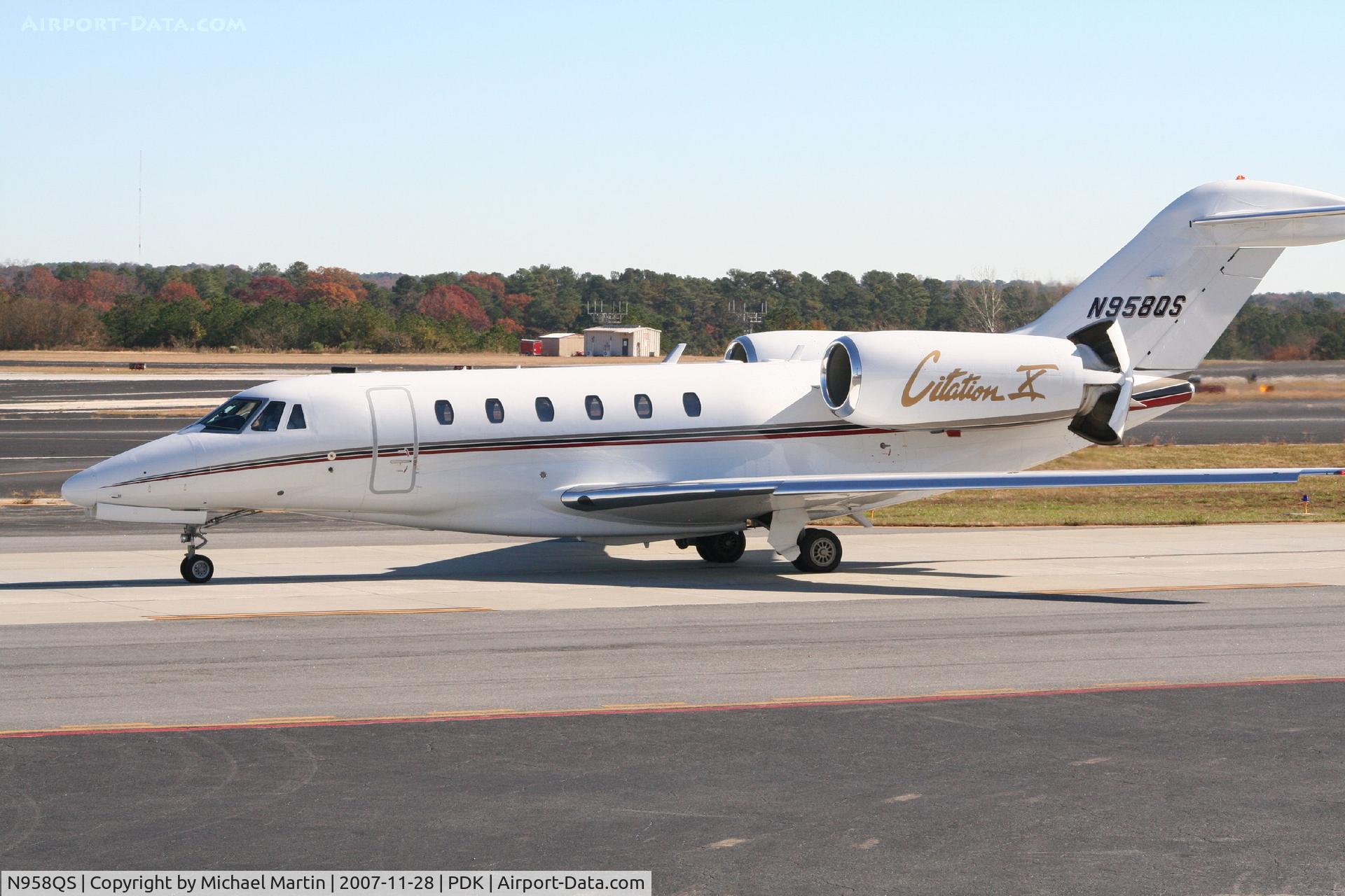 N958QS, 2001 Cessna 750 Citation X Citation X C/N 750-0158, Taxing to Signature Flight Services