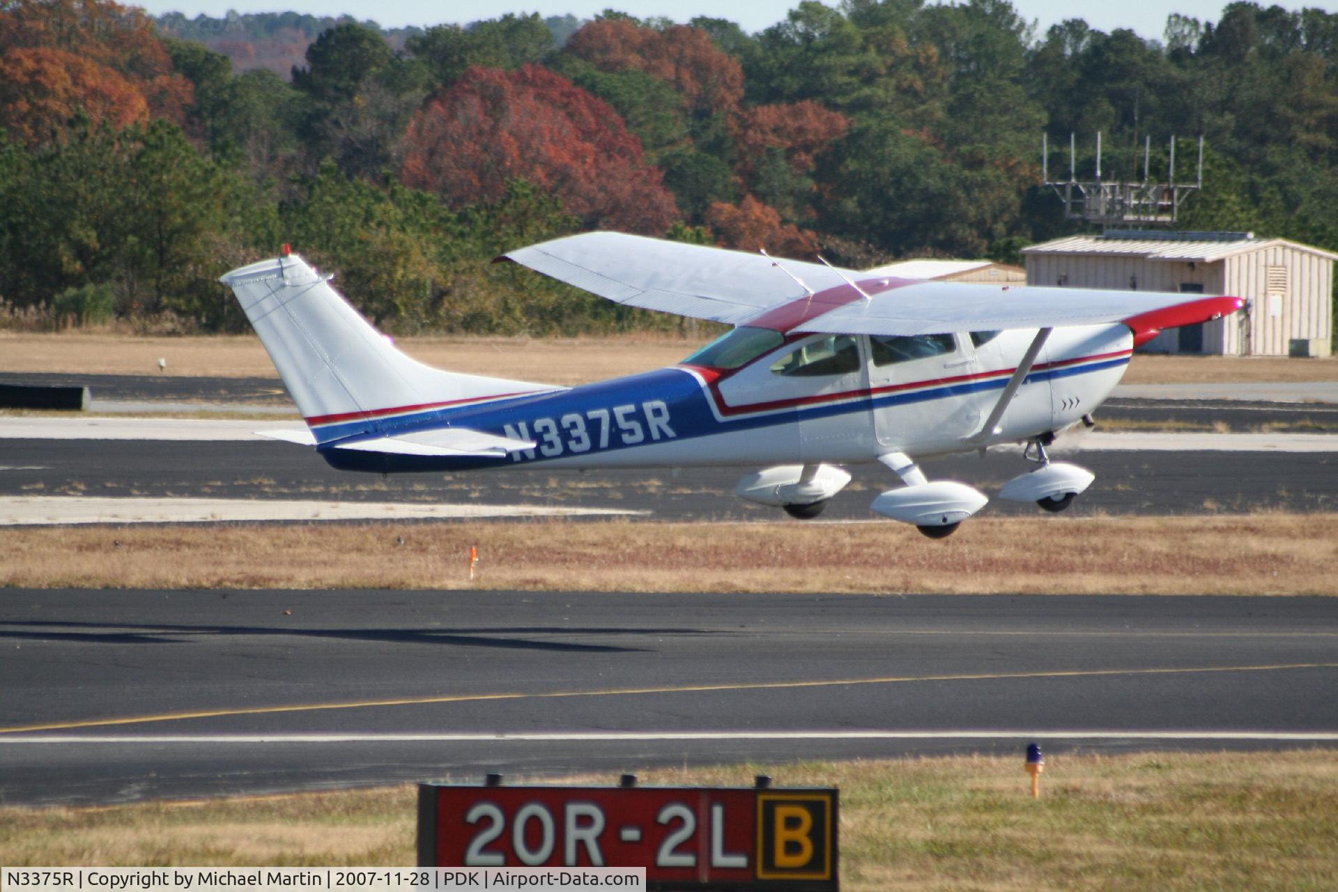 N3375R, 1967 Cessna 182L Skylane C/N 18258675, Taking off from Runway 20R
