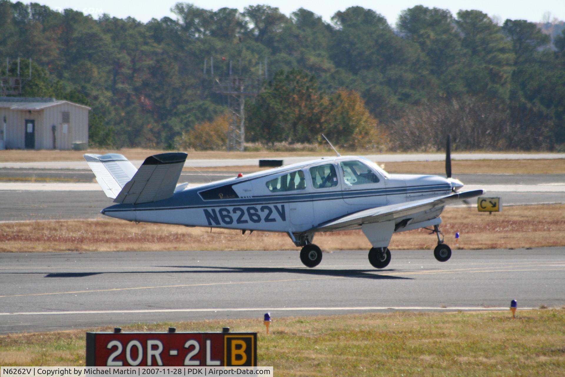 N6262V, 1967 Beech V35 Bonanza C/N D-8592, Departing PDK enroute to TVI