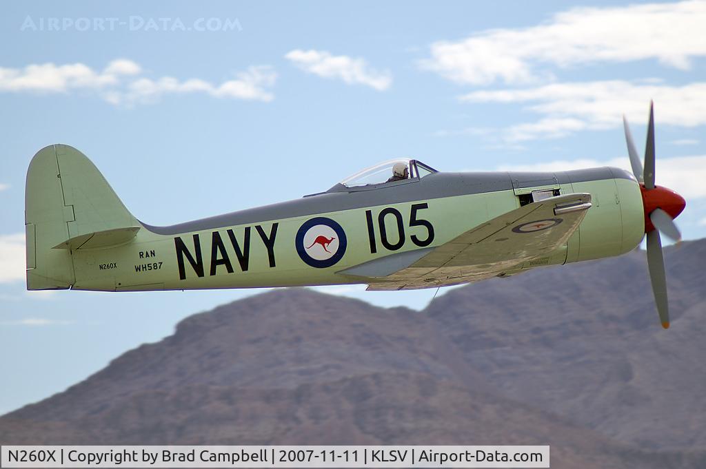 N260X, 1951 Hawker Sea Fury FB11 C/N 41H/636334, Getchell Aircraft - San Jose, California / 1951 Hawker Mk II Sea Fury