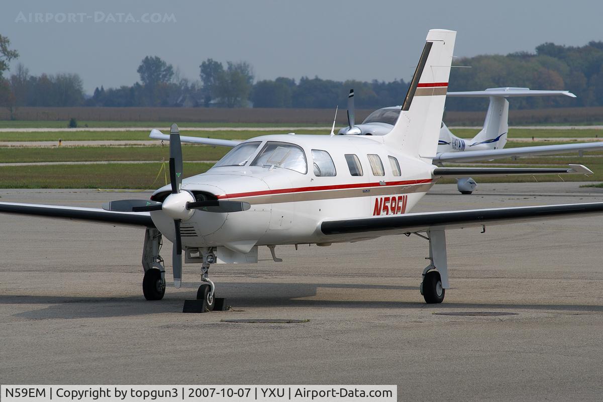 N59EM, 1984 Piper PA-46-310P Malibu C/N 46-8508022, Parked on Ramp III.