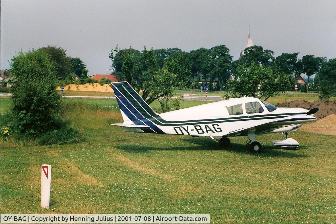 OY-BAG, 1965 Piper PA-28-235 Cherokee C/N 28-10640, On a privat airstrip, Agerskov DK-55 07 45N 009 08 46E