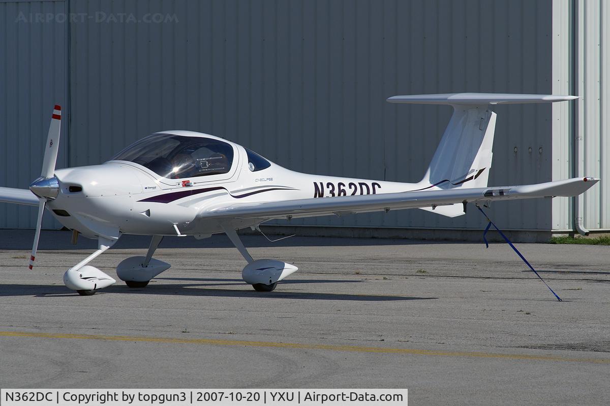 N362DC, 2007 Diamond DA-20C-1 Eclipse C/N C0453, Parked by Diamond Flight Centre.