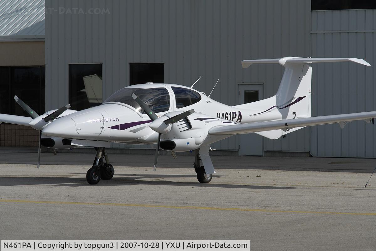 N461PA, 2007 Diamond DA-42 Twin Star C/N 42.AC087, Parked by Diamond Flight Centre.