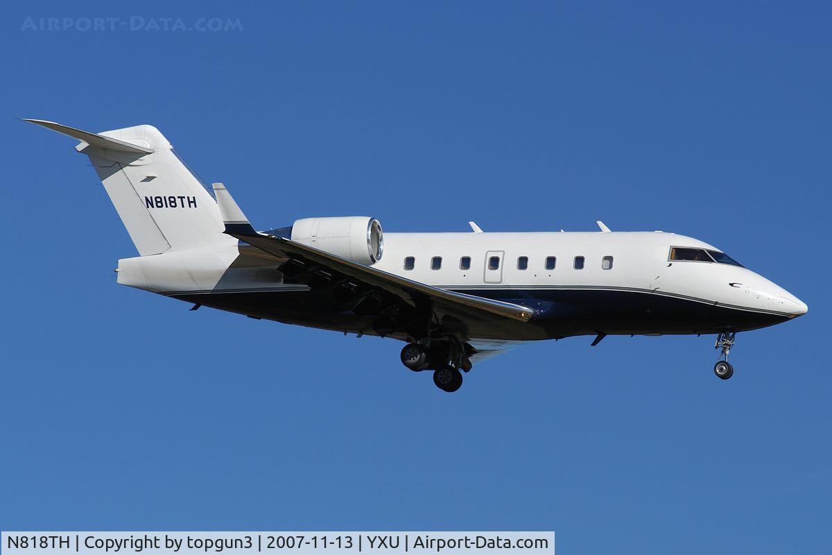 N818TH, 1996 Canadair Challenger 604 (CL-600-2B16) C/N 5315, Short final for RWY15.