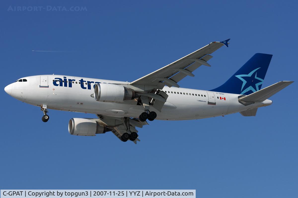 C-GPAT, 1992 Airbus A310-308 C/N 597, short final for 24R.