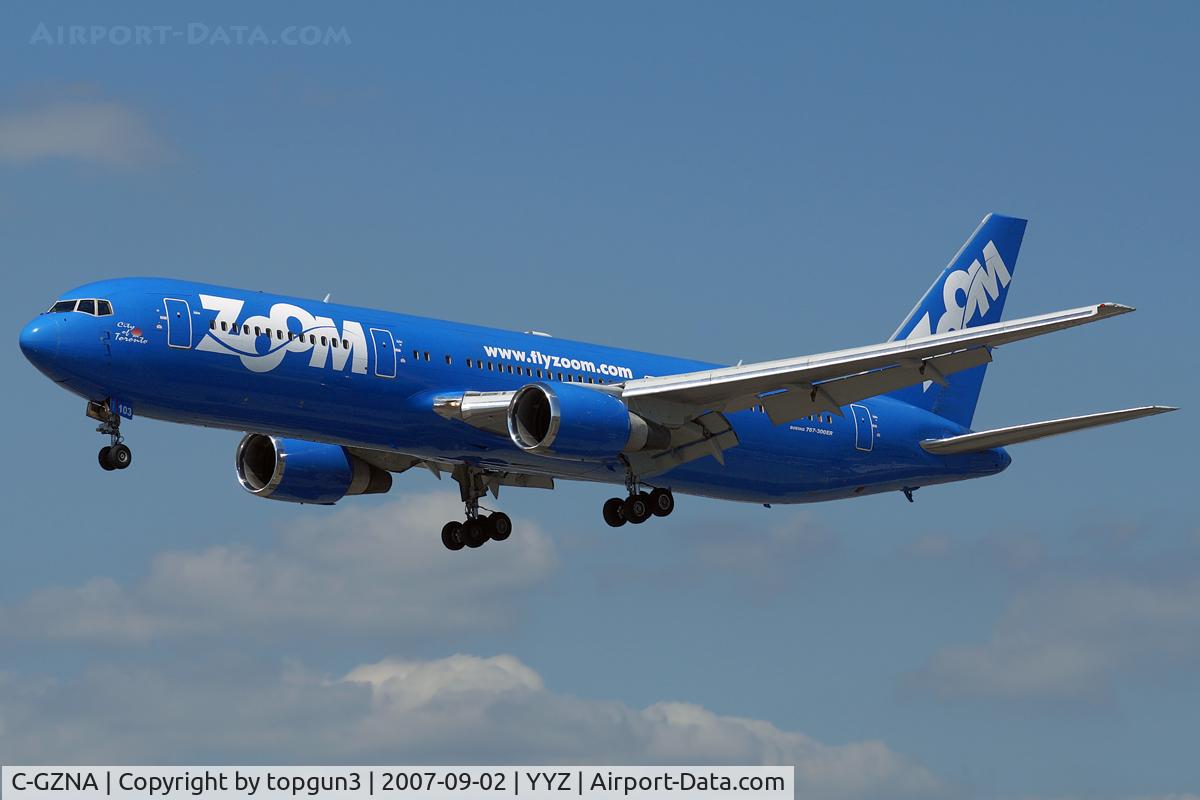 C-GZNA, 1995 Boeing 767-306/ER C/N 27957, Short final for RWY24L.