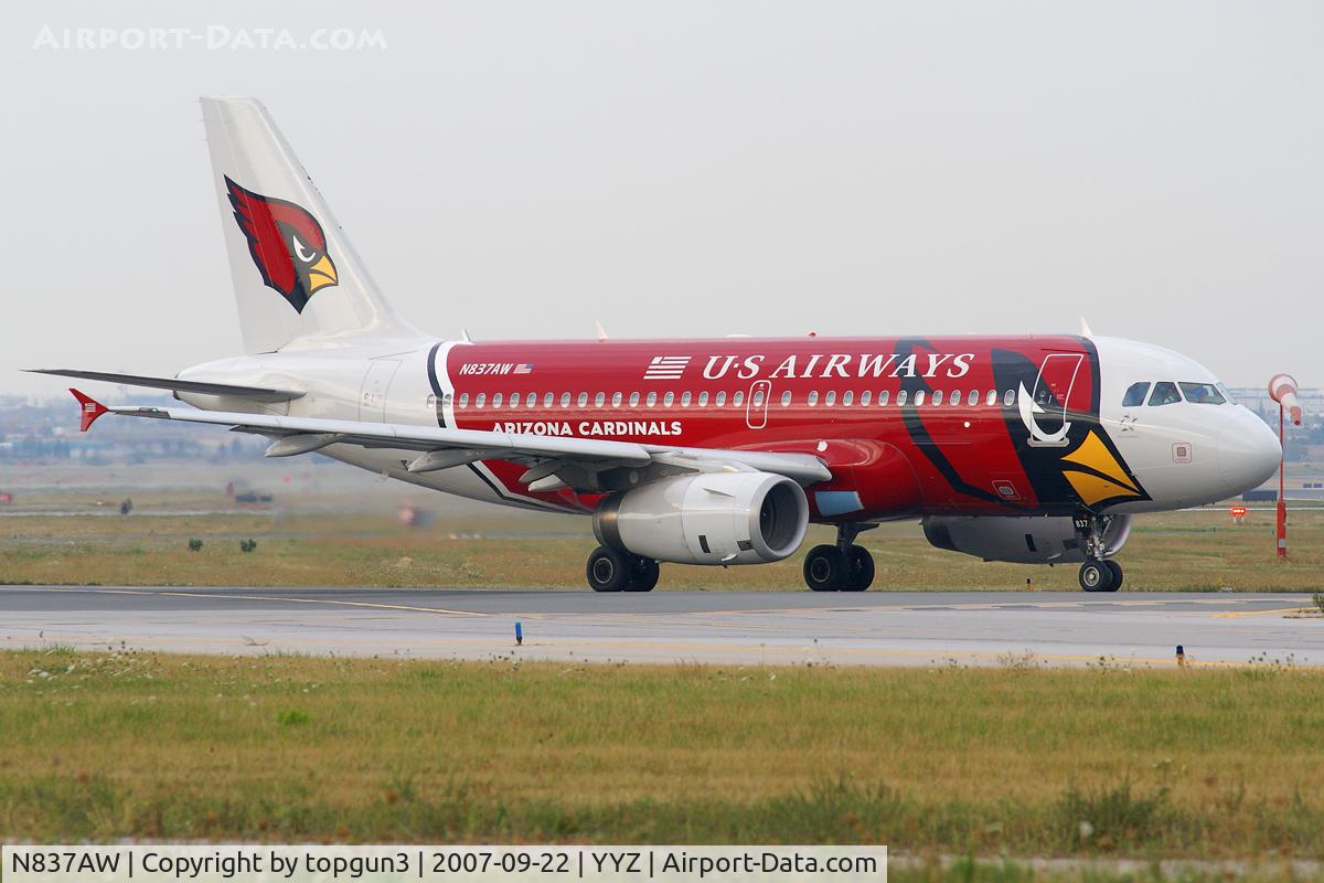 N837AW, 2005 Airbus A319-132 C/N 2595, Taxiing for departure via RWY23.